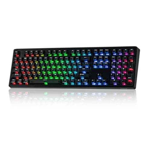 EPOMAKER HE108 Wireless Gaming Keyboard, 8K Polling & 10000mAh, SOCD & DKS, Full-Sized Hall Effect Keyboard with Rapid Triggering, Custom Driver, RGB Backlit, PBT Keycap (Black)