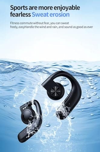 VEHOP OWS Open Ear Wireless Earbuds with Display | ENC Mic for Crystal-Clear Calls | 48hr Playtime with Type-C Fast Charging | BT5.3 Gaming Bluetooth Earphones | Touch Control Sports Headphone 5