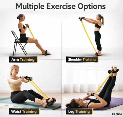 PANCA Tummy Trimmer Resistance Band for Men & Women | Yoga Pedal Puller for Home Gym Exercise | Full Body Workout Equipment for Abs, Legs, Arms, Chest & Fitness Training | Exercise Band 5