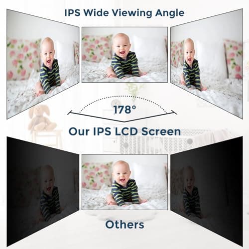 Firskids Baby Monitor - 1000ft Long Range Baby Monitor with Camera and Audio No WiFi, Built in 3500mAh Battery,Auto Night Vision, Temperature, 2-Way Talk, 8 Lullabies, 4.3'' Screen 3