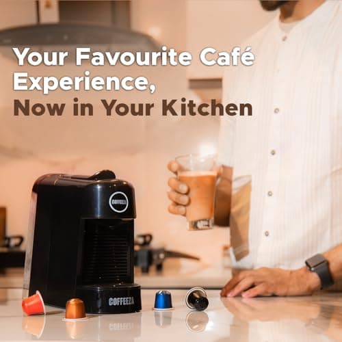 COFFEEZA Finero Next Pod Coffee Machine & Capsule Storage Drawer Combo | Perfect Espresso & Cappuccino Maker with 50-Pod Capacity Storage | Compatible with Nespresso Pods| 1-Year Warranty 3