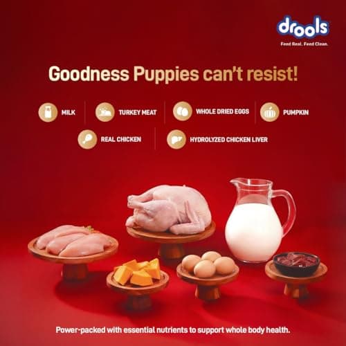 Drools Puppy Dry Dog Food 1kg | Meat and Milk Flavour | Supports Healthy Brain Development and Cognitive Function | Antioxidants | Chelated Minerals | Better Bioavailability of Minerals 5