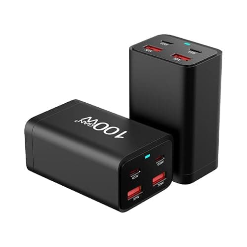 CUBONIC 100W GaN Charging Station, 4-Port Desktop Charger with 2 USB-C & 2 USB-A Ports, Multi Device Charging Hub for Laptops, Smartphones, Tablets, Wearables & USB Powered Electronics 3