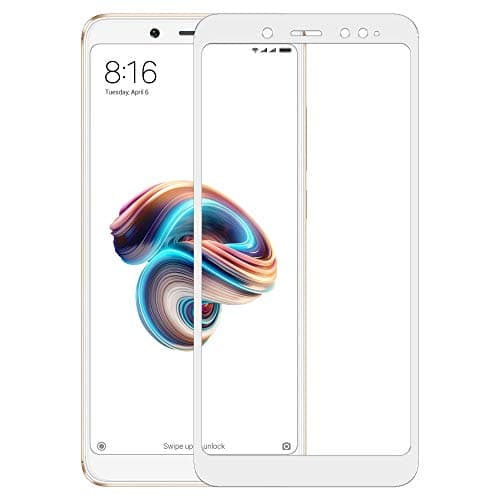JGD PRODUCTS (White Tempered Glass for Redmi Note 5 Pro with Full Edge to Edge Screen Coverage and easy installation kit