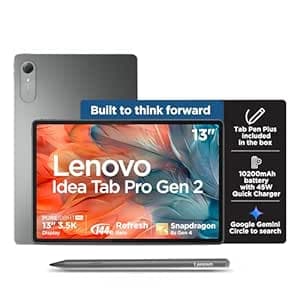 Lenovo Idea Tab Pro Gen 2 with Pen Plus | 13" Display, 3.5K Resolution, 144Hz Refresh | 8GB, 256GB | Snapdragon 8s Gen 4 | 10200mAh | 4 JBL Speakers| USB 3.0 with DP-Out | Wi-Fi 7 | Luna Grey