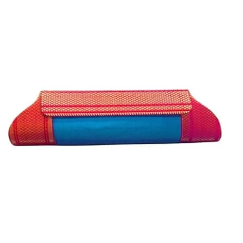 Wow India Designs Stylish Women's Clutch - Vibrant Pink and Orange Wallet with Blue Accents for Fashion-Forward Ladies - Perfect for Casual and Formal Events