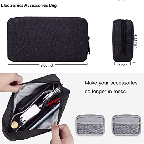 Dynotrek Zipper 15.6 inch Laptop Sleeve Case, with Charger Pouch Shockproof Protective Notebook Cover, Accessory Pocket, Briefcase Carrying Computer Hand Bag, HP, ASUS, Dell, Lenovo, Acer -Black 4