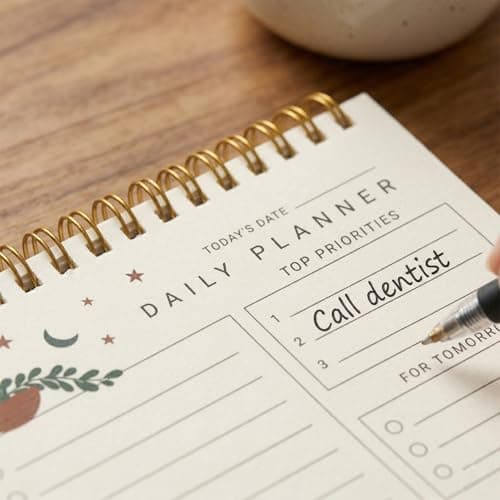 Zaslan To Do List Notepad - Daily Planner Notepad Undated 54 Sheets/108 Pages Tear Off, 6.5" x 9.5" | Planning Memo Pad | Checklist Productivity Note Pad (Moon) 5