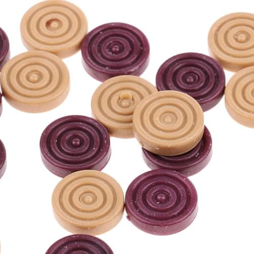 UJEAVETTE 32Pcs Draughts&Checkers&Backgammon Chess Piece for Kids Board Game Learning 3
