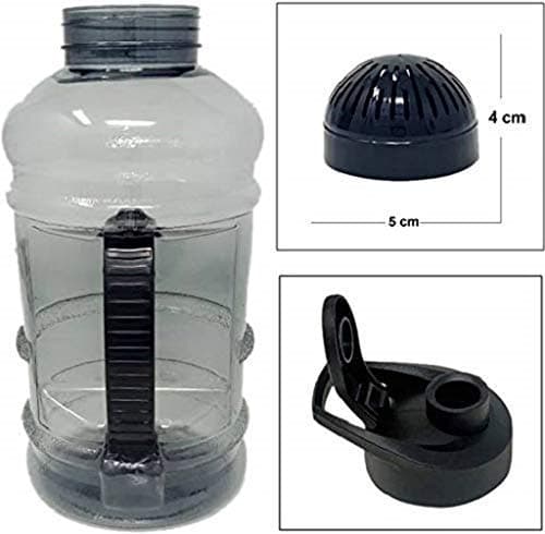 DOVEAZ® Sports Water Bottle for Gym, Protein Shaker Bottle, Gallon Water Bottle (1.5 LTR) with Mixer Ball and Strainer (BPA-Free, Unbreakable, Freezer Safe) - Black, Plastic ,1 Piece 3
