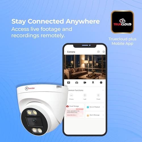Trueview 3MP Smart WiFi Dome Security Camera | All Time Color Night Vision | Human Detection | Two Way Audio | 256GB Memory Card Support | H.265 | Alexa Compatible | STQC Approved 5