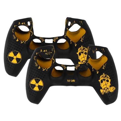 OIVO INDIA Black Skull Silicone Cover Case for PS5 Controller - Anti-Slip Protective Skin Sleeve Compatible With Sony PlayStation 5 (Pack of 2)