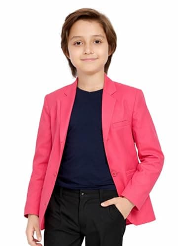 Earth Conscious Boys Blazer | Peach Full Sleeve Casual Blazer for Kids | Premium Coat for Weddings & Occasions | Stylish Clothes for Boys 5-6 Years 4