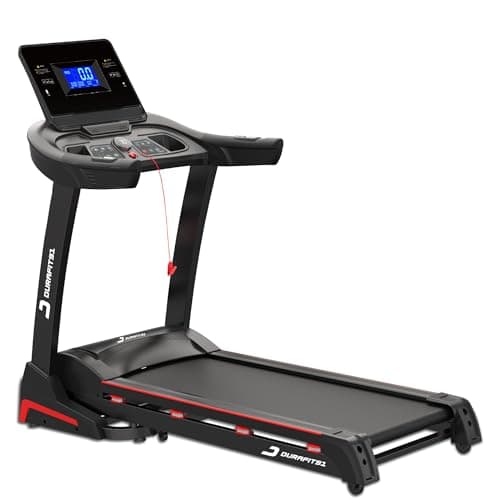 Durafit91™ Panther Pro 5.5 HP Peak DC Motorized Foldable Treadmill | Auto Incline 15 Level |Max Speed 18 Km/Hr | Max User Weight 140 Kg |Free (DIY) Installation Assistance | Spring Suspension
