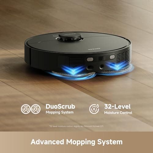 DREAME L50 Ultra CE Robot Vacuum and Mop, 25000Pa Strong Suction, Auto-Empty, 80°C Hot Water Mop Self-Cleaning, Self-Drying, Auto Refill, Edge Cleaning, Ideal for Pet Hair & Carpets 4