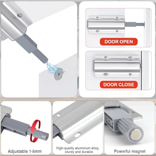 Lukzer 4 Layer Wooden Book Rack/Shelf/Stand | Multipurpose Storage Cabinet & Bookshelf with Open & Enclosed Shelves | Compact Organizer for Bedroom, Kitchen, Living Room & Office (MR-023/White) 5