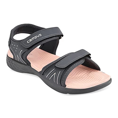 Campus Women's GC-2208L M.GRY/PEACH Sports Sandals - 6UK/India GC-2208L