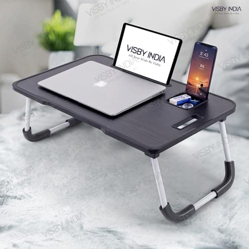 Office Table for Home/Writing Desk for Office/Folding Table for School/Folding Study Table/Work from Home - MultipurposeTable-> (Black New) 3