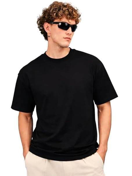 Sleepynuts Men's Regular Fit Round Neck Half Sleeves Solid Casual Wear T-Shirt