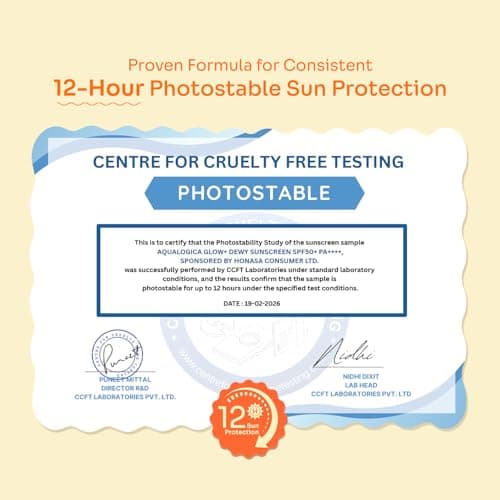 Aqualogica Glow+ Dewy Gel Sunscreen - 80 g | SPF 50+ PA++++ | In-Vivo Tested | New-age Filters | 12-Hour* Sun Protection | Tan Protection | For Bright & Hydrated Skin | Fragrance-Free & No White Cast  4