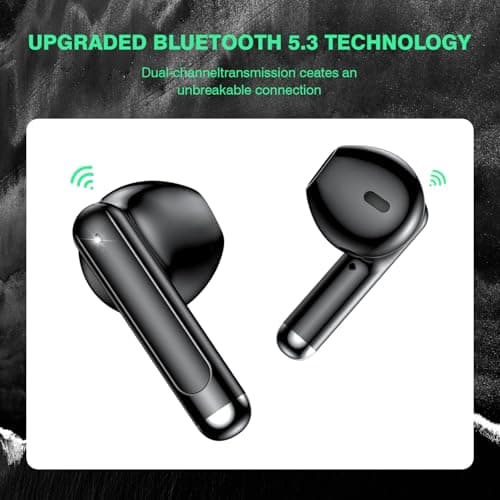 TAGRY Wireless Earbuds Bluetooth 5.3 LED Display with ENC Mic,40H Playtime Bluetooth Ear Phones in Ear Deep Bass Stereo Sound,Mini Ear Buds IP6 Waterproof,Touch Control for Work Sport 3