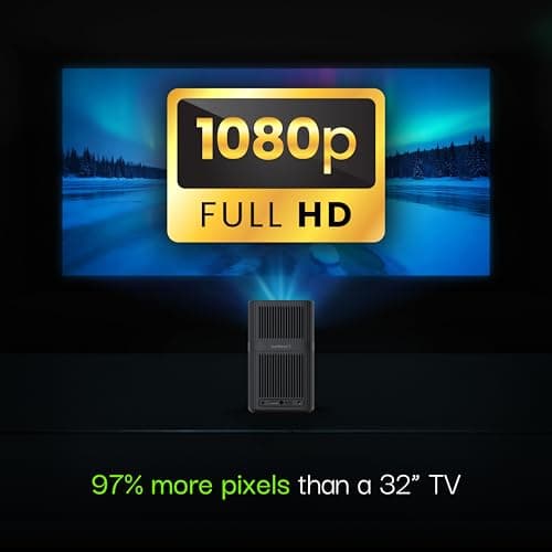 Lumio Arc 5 Portable Home Projector | Official Google TV with Netflix | Native 1080p Full HD | 4K Support | 200 ANSI Lumens | Auto Keystone | Dolby Audio | Sealed Light Engine | Bluetooth Speaker 5