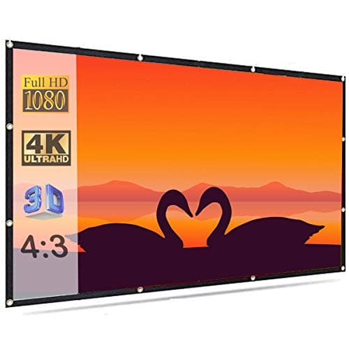 Savsol® 2023 Upgraded Projector Screen, Eyelet Screen (10 ft. (W) x 8 ft. (H) - 150" Inch) Diagonal Anti-Crease Projection Screen for Home Theater 4:03 Aspect Ratio