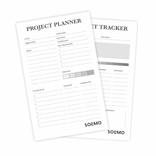 Amazon Brand - Solimo Desk Notepad, To Do List Planner, 50 Tear Off Sheets for Grocery, Shopping, Reminder, Checklist Set of 2 5