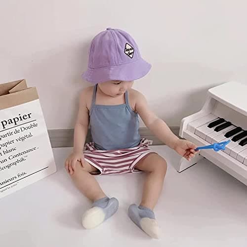 TS WITH TECHSUN Walking Baby Sneakers Floor Socks Plain Cotton Lightweight Soft Sole Casual Anti Slippery Shoes For Party, (26/27 (Sole (L) -15.5CM) (29-34 Months), Kids Shoe) 6