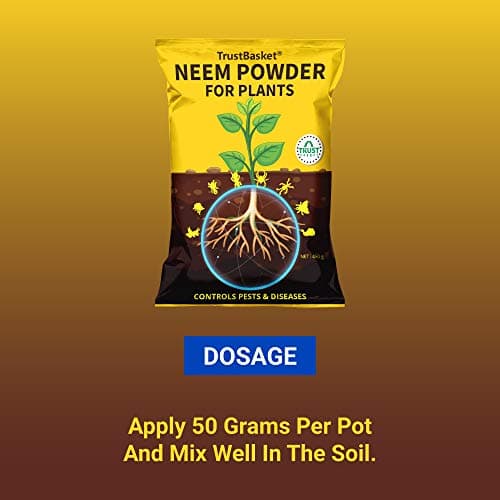 TrustBasket Neem Khali/Neem Cake Powder - 450gm - Extracted Through Cold Press Technology - Higher Azadirachtin & Neem Oil Content - Organic Fertilizer and Pest Repellent for Plants 6