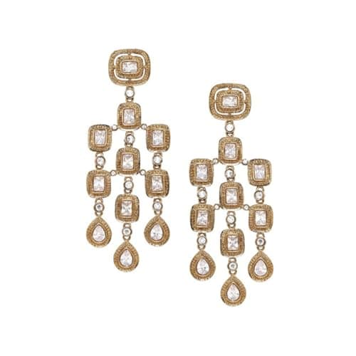 Rubans Earrings Zircon Stud Stylish Traditional Women Wedding Fashion Gift for Women & Girls