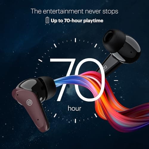 Noise Buds VS102 Plus Wireless Earbuds, Bluetooth Earbuds with 70H Playtime, Quad Mic ENC for Clear Calls, 11mm Drivers, Deep Bass, Instacharge, Bluetooth v5.3 (Deep Wine) 3