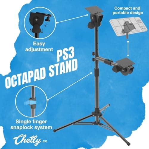 Chetty PS3 Octapad Tower Stand, Adjustable Tower Stand with Snaplock System, Portable Design with Carrying Bag 2