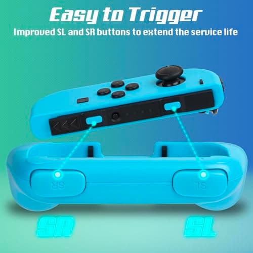 OIVO INDIA X DOBE Nintendo Switch More Comfortable Joy-Con Controller Grips For Nintendo Switch TWIN PACK (Red and Blue) 2