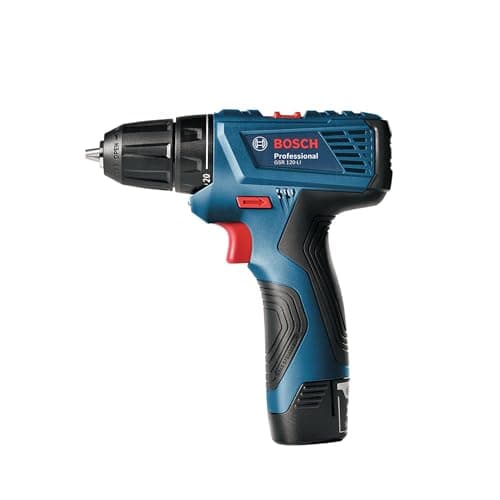 BOSCH GSR 120-Li Professional 12V Cordless Drill Driver Kit |10mm Chuck Size| No-load Speed (1st/2nd)- 0-400/0-1500 RPM | Torque (Hard/Soft)- 30/14 Nm | 2 Batteries Included| 1 Yr Warranty