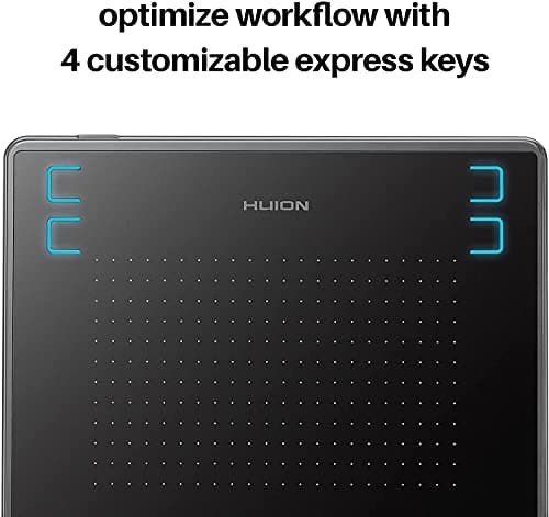 Huion H430P OSU Graphics Drawing Tablet with Battery-Free Stylus 4.8x3 inch Working Area 4 Press Keys Support Work from Home Distance Education Compatible with Android Linux Windows and Mac 3