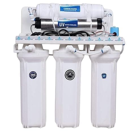Reliant 5 Stage Water Purifier with Activated Carbon, Wall Mounted 30-35 liters per Hour (No TDS Reduction, No water wastage and No RO, White, 1 Piece