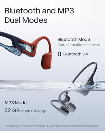 SHOKZ Openswim Pro Bone Conduction Sports Headphones,Ip68 Waterproof Open Ear Wireless Earphones With Bluetooth 5.4, 32Gb Of Mp3 Storage, Noise Canceling Mics, 9H Playtime For Running, Swimming-Grey 4