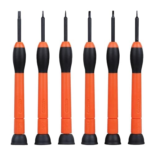 Taparia PSF6 Precision Screwdriver Set, 6 Pieces | Flat/Slotted Tips | High-Grade Alloy Steel Blades with Comfortable Plastic Handles | Sizes: 0.8mm, 1.0mm, 1.2mm, 1.6mm, 2.0mm & 2.5mm 4