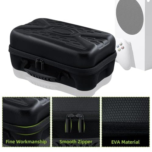 OIVO INDIA Travel Case Compatible with Xbox Series S - Hard Shell Series S Carrying Case with Protective Foam Compartments for Console, Controller, HDMI Cable (Xbox Series S, Black) 4