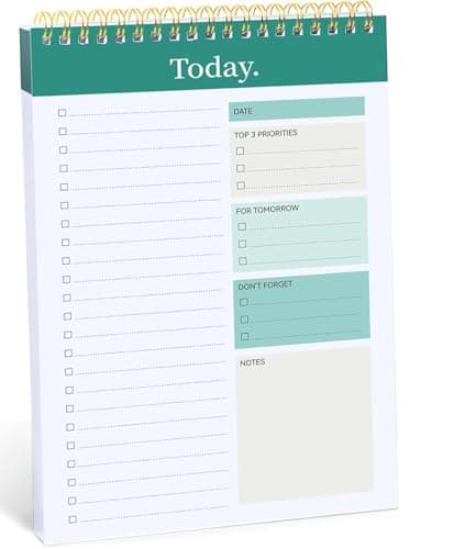 AccuPrints A5 To Do List Notepad - Daily Planner Undated 50 Sheets/100 Pages Tear Off, 5.8" x 8.2" | Planning Memo Pad | Checklist Productivity Note Pad for Work and Personal Organized
