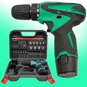 Galaxe Cordless Power Drill Power Tool Sets 12V Electric Screwdriver Power Tool Set Box Brushless Motor Impact Cordless Drill (GLX12VCD10, 28pcs tool kit)