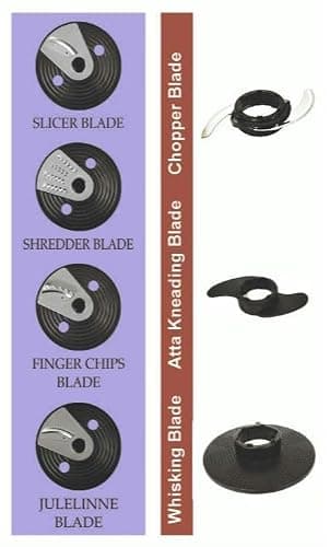 Maggi Rio 3G Food Processor Attachment (Universal) | Kneading, Chopping, Slicing, Shredding & Whisking 3