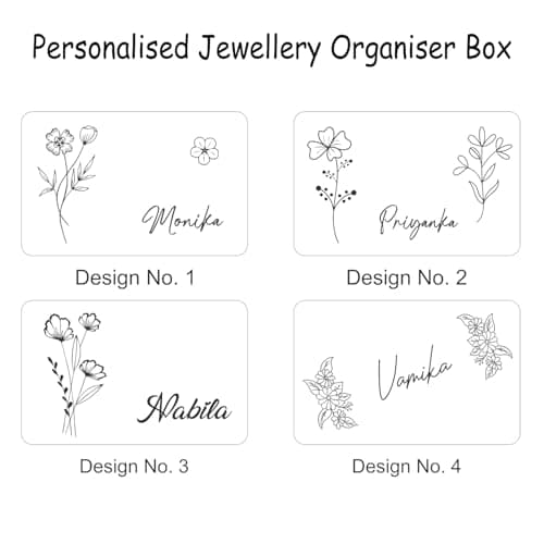 blinkNshop Personalised Jewellery Box Organiser For Women | Customized Jewellery Box | Personalized Jewellery Box, Pendant, Gift for Sister, Wife, Rakshabandhan, Rakhi & Anniversary, Birthday (Pink) 2