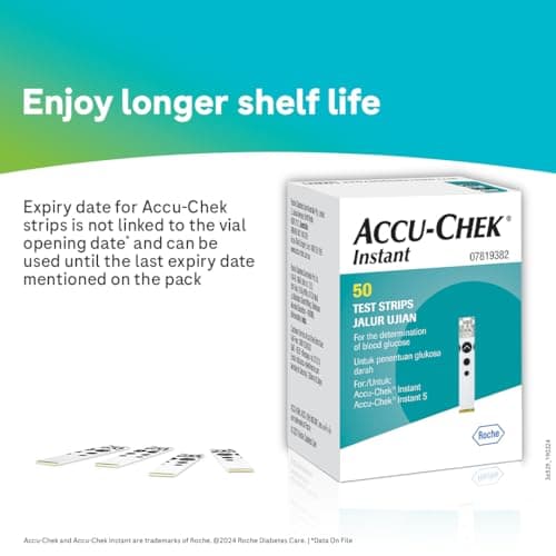 Accu-Chek Instant Blood Glucose Glucometer Kit with Vial of 10 Strips, 10 Lancets and a Lancing device FREE, White 5