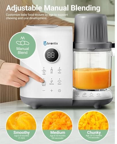 SOFTIES S2 Baby Food Processor – Steamer Blender & Puree Maker, 6-in-1 | Steam Blend Auto Manual Modes | Self-Cleaning Sterilizer Milk Warmer | Stainless Steel Steaming Basket, BPA-Free 4