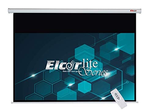 ELCOR lite Series Motorized Projection Screen 77" Diagonal [ 38" Height x 67" Width], 16:09 Wide Format, UltraHD/4K Matte White | Remote Controlled | Home Theater Screen 2