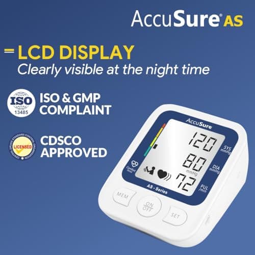 AccuSure AS Series Automatic and Advance Feature Arm Blood Pressure Monitoring System, White 4
