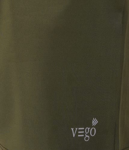 VEGO 4 Way Lycra Dry fit Shorts for Men, Four Way Lycra Half Pant for Men Olive Green 4