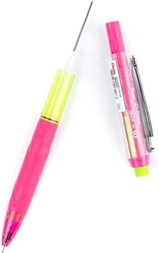 Pentel Q-Erase 0.5mm QE420 Mechanical Pencil | Long Lasting Jumbo Eraser With Retractable Mechanism & Ribbed Grip (Body Color May Vary, Pack of 4) 3